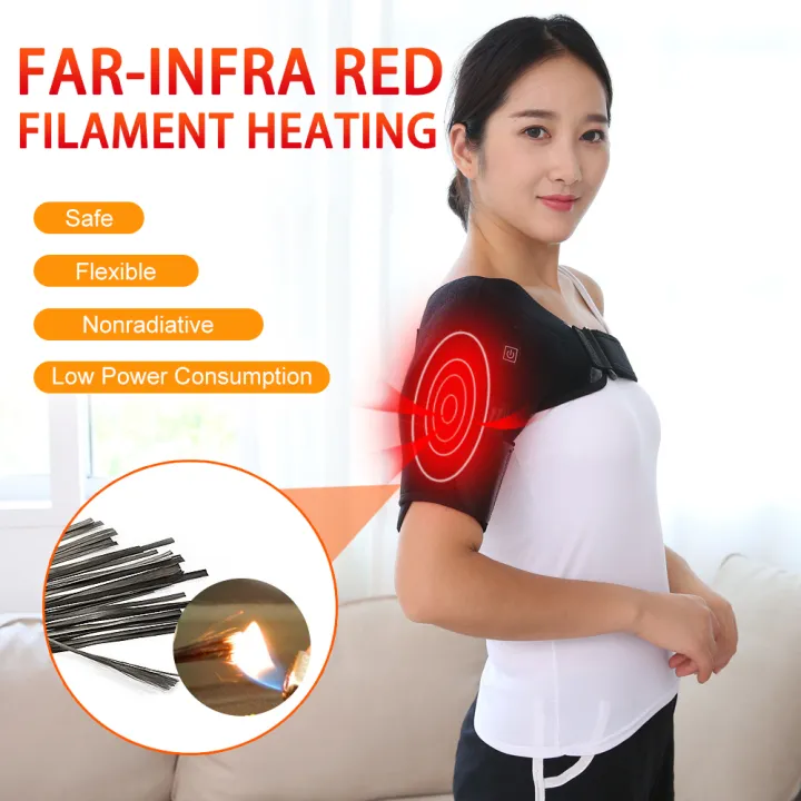 Agdoad Heated Therapy Shoulder Wrap Adjustable Shoulder Heating Pad for