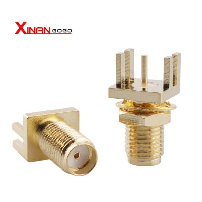 10pcs SMA Female Jack Adapter Solder Edge PCB Board RF Copper Connector SMA-KE Plug Socket Electrical Connectors