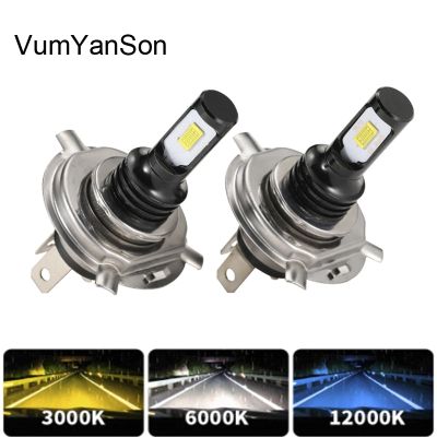 2Pcs H4 H7 LED 12000LM CSP Car Headlight H1 H8 H9 H11 Bulb H3 9005 9006 880 881 PXS24W Auto Fog Lighting 12V 24V White Yellow Bulbs  LEDs  HIDs