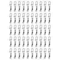 50PCS/Lot Fishing Connector Pin Bearing Rolling Swivel Stainless Steel with Snap Lure Tackle