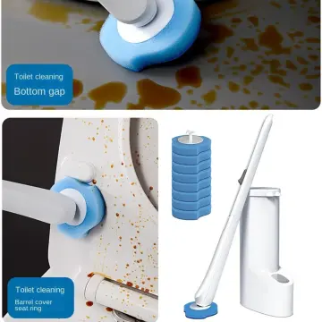 Disposable Toilet Brush with Cleaning Liquid Wall-Mounted Cleaning Too -  Gadget Through