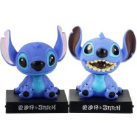 DE626คาวาอี้เรซิ่นตกแต่งรถการ์ตูน Lilo กับสติทช์ Bobble หัวของเล่นโมเดลอะนิเมะคอลเลกชันหุ่นตุ๊กตาสติชหัวเขย่าของเล่นโมเดลสติทช์ตุ๊กตาตกแต่งรถยนต์