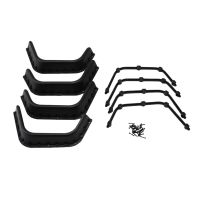 Black Wheel Eyebrow Kit Model Wheel Arch Set for 1/10 RC Crawler RC4WD D90 D110 Defender Body Upgrade Parts