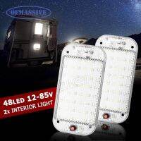 Oemassive คาราวานเก็บ48led ภายในรถ2x คริสตัลสีขาวบางพิเศษโคมไฟทรงโดมหลังคาเพดาน Rv แคมเปอร์ Motorhome Pickup Caravan 12 24 85V