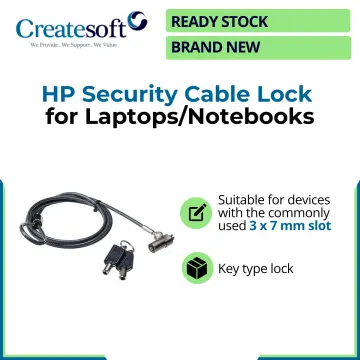 HP Nano Keyed Cable Lock - 1AJ39AA - Security Locks 