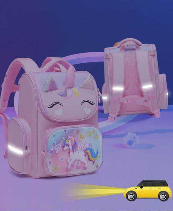 bags-shopกระเป๋านักเรียน-กระเป๋าเด็กผู้หญิง-3d-กระเป๋าเป้สะพายหลัง-kids-bags-school-backpackกระเป๋าเป้-กระเป๋าสะพายหลังเด็ก-สามารถกันน้ำและทำความสะอาดได้ง่าย