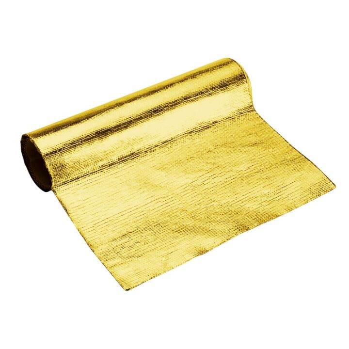 gold-fiberglass-heat-insulation-tape-fireproof-high-temperature-resistance-protective-film-sound-shield-cloth-car-accessories-adhesives-tape