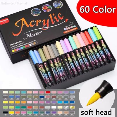 【CC】✲  48/60 Color Markers ink Painting Supplies Children Stationery Office Student Gel kawaii
