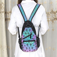 Laser Geometric Diamond Pattern Bag Crossbody 2020 New Backpack Multi-Functional Dual-Use All-Matching Geometric Diamond Chest Bag For Women