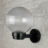 Indoor Outdoor Wall Light with White or Clear Acrylic Globe Shade for Entryway Porch Patio Exterior E27 Base Socket Wall Lantern