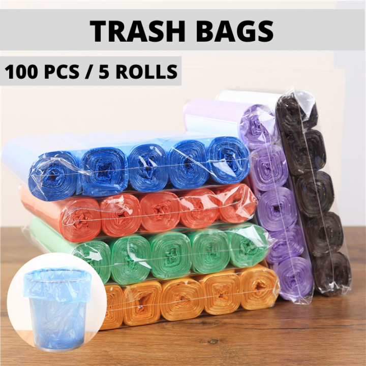100Pcs/Pack Disposable Garbage Bag Trash Bag Rubbish Bag Lazada Singapore