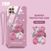 เคสโทรศัพท์ YBD สำหรับ A52 OPPO เคสโทรศัพท์กันกระแทก A53 A92 A33 A32 A15 A54 A15S A16 4G A54S A16S ไล่ระดับสี4G เคสโทรศัพท์หมีรุนแรงลายการ์ตูนนิ่มโปร่งใสพร้อมกรอบป้องกันกล้องเลนส์คลุมทั้งหมด