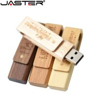 Free Custom Logo USB 2.0 Flash Drive Portable Wooden Pen Drive Real Capacity Gift Box Memory Stick 64GB/32GB/16GB/8GB/4GB U Disk