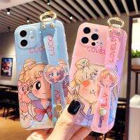 {Haojia เคสโทรศัพท์} ทหารเรือพร้อมด้วยกล่องใส่แหวนสายรัดข้อมือสำหรับ iPhone 14 13 12 Pro 11 X XR XS Max 8 7 Plus เคสกรอบกันกระแทกซิลิโคนนิ่ม