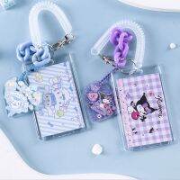 Sanrio Transparent Acrylic Card Holder ID Card Protector School Card Case with Spring Rope Set