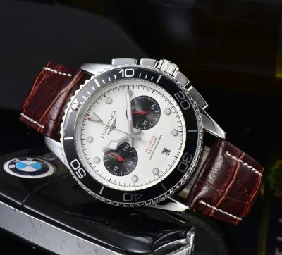 [5รูปแบบ] นาฬิกาผู้ชายแบรนด์หรูนาฬิกาควอตซ์ผู้ชายคุณภาพสูงสายหนังนาฬิกาแบตเตอรี่ใหม่