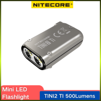 NITECORE TINI2 TI LED Keychain Ligh 500Lumens Distance 89M Type-c Rechargeable EDC Smart Flashlight