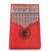 17 Key Kalimba Single Board Mahogany Thumb Piano Mbira Mini Keyboard Instrument for Music Lover Beginners Children