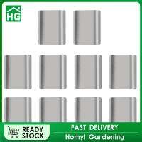 Homyl 10ชิ้นสายเชือกลวดเหล็กอลูมิเนียมวงแหวนเป็นลอนแขนห่วง3Mm,4Mm,5Mm,6Mm,8Mm,10Mm