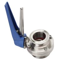 3/4" 19mm S304 Stainless Steel Sanitary 1.5" Tri Clamp Butterfly Valve Squeeze Trigger for Homebrew Dairy Product