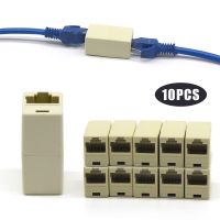 10Pcs Network Ethernet Dual Straight Head Lan Cable Joiner Coupler RJ45 Extender Plug Network Cable Connector Cables