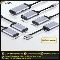 AIMEE แท็บเล็ต แล็ปท็อป Pd ชาร์จ 4K 60Hz รองรับ Type-C TO HDMI ตัวแปลงวิดีโอ อะแดปเตอร์ Thunder-Bolt 3 RJ45 USB C เป็น VGA ขนาดเล็ก DP