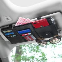 [Xiaofeitian Auto Supplies] Carro Óculos De Sol Visor Bill Caneta Titular Do Cartão De Visita Cd Dvd Organizador Caixa De Armazenamento Óculos De Sol Clipe Estiva จัดเก็บ Acessórios Do Carro