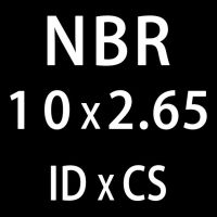 แหวนไนไตรล์โอริงซีลชิ้น/ล็อตหนา50ปะเก็นแผ่น2.65มม. Nbr Id6.75/7.1/7.6/8/8.75/9/9.5/10มม. แหวนยางโอริง (Id10Mm)