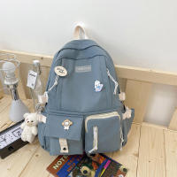 2023 Schoolbag Korean Style School Backpack Girls High School Backpacks Teenage Girls Backpack Nylon Student Shoulder Bag 2023 Schoolbag Boys Mochila Womens School Bag Rucksack For Girls Teen Backpack Korean Fashion Backpack