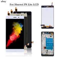 【☊HOT☊】 jing0saf สำหรับ Huawei Ascend P8 Lite Ale-l04 L21 Tl00 L23 Cl00 L02 Ul00ชิ้นส่วนจอสัมผัสแอลซีดีของเครื่องแปลงดิจิทัลเปลี่ยนใหม่พร้อมกรอบ