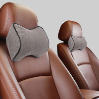 Cotton and Linen Car Neck Pillow Memory Foam Headrest Pillow Adjustable Car Neck Cushion Breathable Car Pillow Head Support