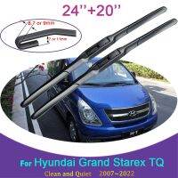 สำหรับ Hyundai Grand Starex TQ 2007 ~ 2022สติ๊กเกอร์ตกแต่งรถยนต์ที่ปัดน้ำฝนกระจกหน้าด้านหน้ามีสอง Wiper Karet กันหิมะแบบไร้กรอบ