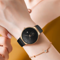 Hot2023 LIGE แฟชั่น Minimalist ผู้หญิงนาฬิกาควอตซ์แบรนด์หรูนาฬิกาผู้หญิง Ultra Thin กันน้ำนาฬิกาข้อมือธุรกิจ