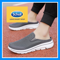 Scholl รองเท้าสกอลล์ scholl รองเท้า scholl Scholl รองเท้าสกอลล์ scholl รองเท้า รองเท้า scholl  ผู้ชาย scholl รองเท้าผ้าใบผู้ชายรองเท้าผู้ชาย scholl ขนาดใหญ่ 46 47 48 ครึ่งรองเท้าแตะรองเท้าแตะแบนผู้ชายแฟชั่นเดินรองเท้าผ้าใบเกาหลีครึ่งหนึ่ง-2030