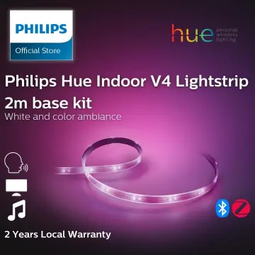 Philips Hue Lightstrip Plus v4 [2 m] White and Colour Ambiance Smart LED  Kit with Bluetooth, Works with Alexa, Google Assistant and Apple HomeKit :  : Lighting