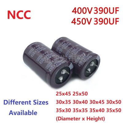 2Pcs/Lot NCC 390uF 400V 390uF 450V 400v390uf 450V390UF 25x45/50 30X35/40/45/50 35X30/35/40/50 Snap-in PSU Capacitor