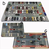 เสื่อที่จอดรถ1/64แบบรถยนต์พาหนะแสดงฉากของเล่นในโรงรถขนาดใหญ่แสดงแผ่นรองเมาส์ฉากแผ่นรองเมาส์โต๊ะ