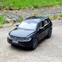 1:32 Volkswagens Tiguan L Alloy Car Model Diecasts Metal Toy Vehicles Car Model Simulation Sound Light Collection Kids Toy Gift