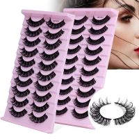 5/7/10 Pairs DD Curl Russian Strip Lashes Fluffy Volume False Eyelashes DD Curl Dramatic Messy Faux Mink Fake Lashes Make Up New