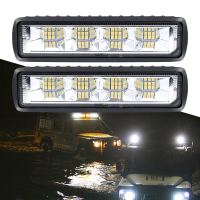 24 LED รถทำงาน DRL Spotlight 72W High Bright Auto รถจักรยานยนต์ดัดแปลงรถออฟโรด LED ไฟหน้าขับรถหมอกโคมไฟ