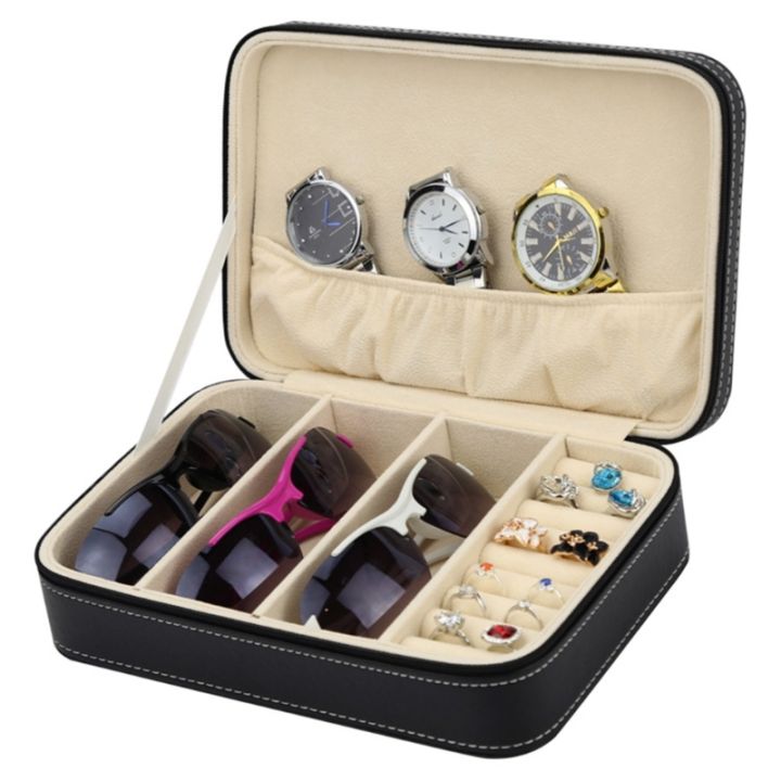กล่องเก็บนาฬิกาสำหรับเก็บเครื่องประดับ-กล่องจัดระเบียบแหวนแว่นกันแดดกล่องเก็บเครื่องประดับ