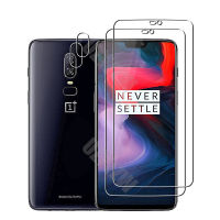 (2+2) สำหรับ OnePlus 6 (2 ชิ้น) ฟิล์มเลนส์กล้อง &amp; (2 ชิ้น) กระจกกันรอยหน้าจอป้องกันยาม HD ชัดเจน-SLPPP STORE