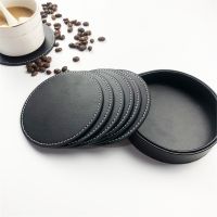 【hot】 1pcs Leather Coaster Resistant Round Cup Tableware Insulation Bowl Placemat