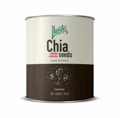 เมล็ดเจียของแท้ ออร์แกนิค Llamito (Organic Chiaseed) ขนาดกระป๋อง 300 g