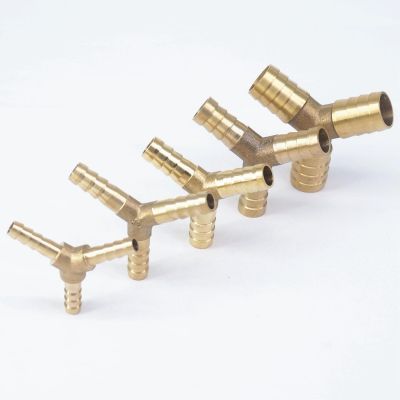 LOT 2 Y Hose Barb I/D 3/4/5/6/7/8/10/12mm 3 Ways Brass Coupler Splicer Connector Fittings