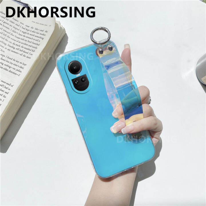 dkhorsing-เคสโทรศัพท์สำหรับ-oppo-reno-10-reno-10-pro-reno-10-pro-ins-เคสนิ่มสีม่วงไล่ระดับสีสดใส-oppo-reno-10-5g-2023เคสซิลิโคนกันกระแทก-oppo-reno-10pro-บวก5g-พร้อมสายรัดข้อมือ