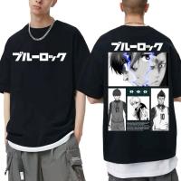 Anime Blue Lock Isagi Yoichi Football Graphic T-shirt Cartoon Unisex Casual Oversized Tshirt Short Sleeve Men Manga Fashion Tees