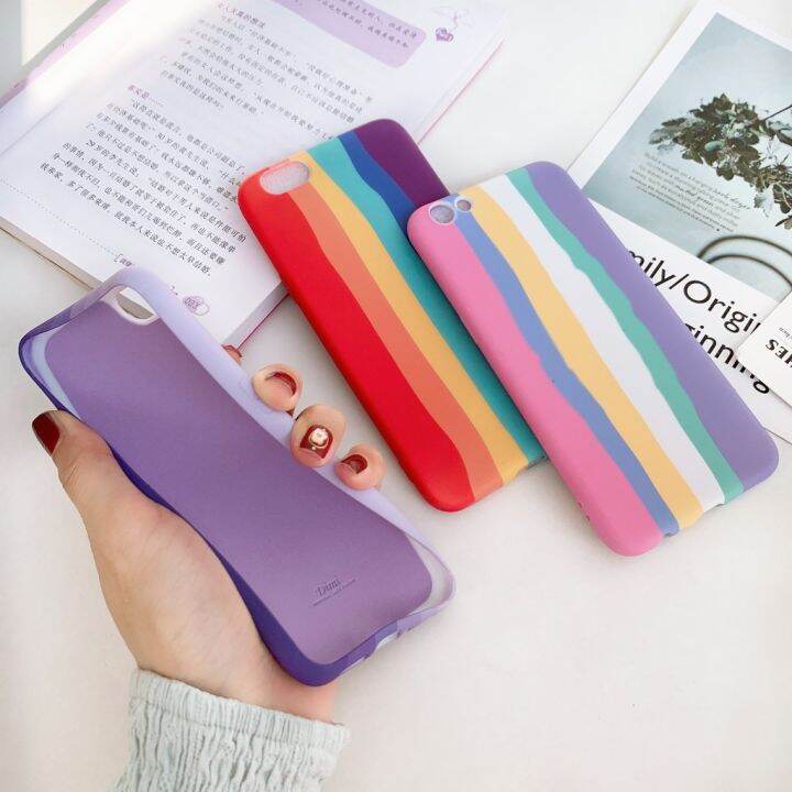 เคส-สายรุ้ง-oppo-a31-a3s-a5s-a7-a12-a15-a1k-a53-a52020-reno4-ออปโป้a15s-realme5-realmec3-f9-a92-reno2f-a93-f7-f11pro-r9s