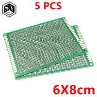 【YF】﹉◑  5PCS 6x8 6X8cm Side Prototype pcb Breadboard Printed Circuit Board for 1.6mm 2.54mm Glass