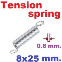 (8ชิ้น)สปริงขดแบบดึง ขนาด 8x25 mm.Tension spring Extension spring Steel สปริงดึง สปริงเกี่ยว